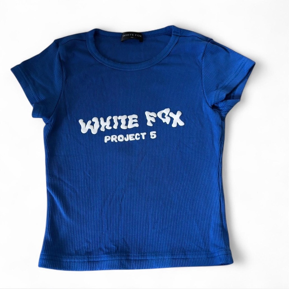 White Fox Blue T-Shirt
